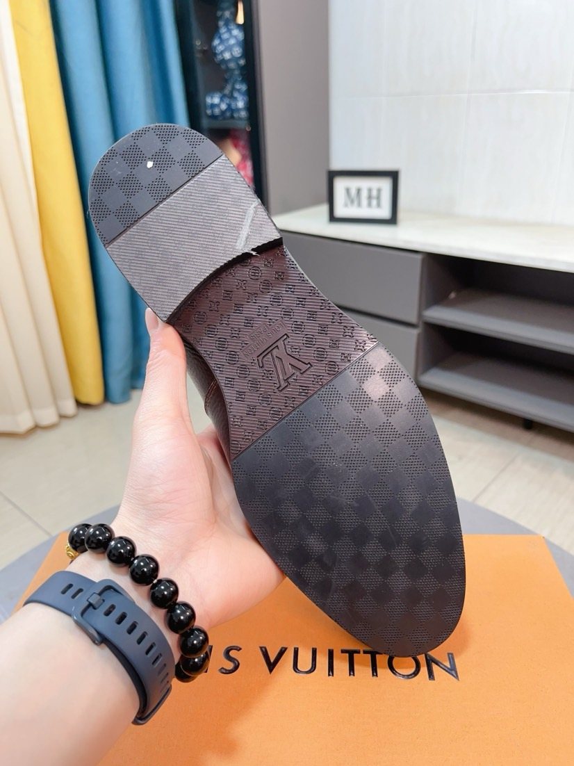Louis Vuitton Textured Bit Loafers — back