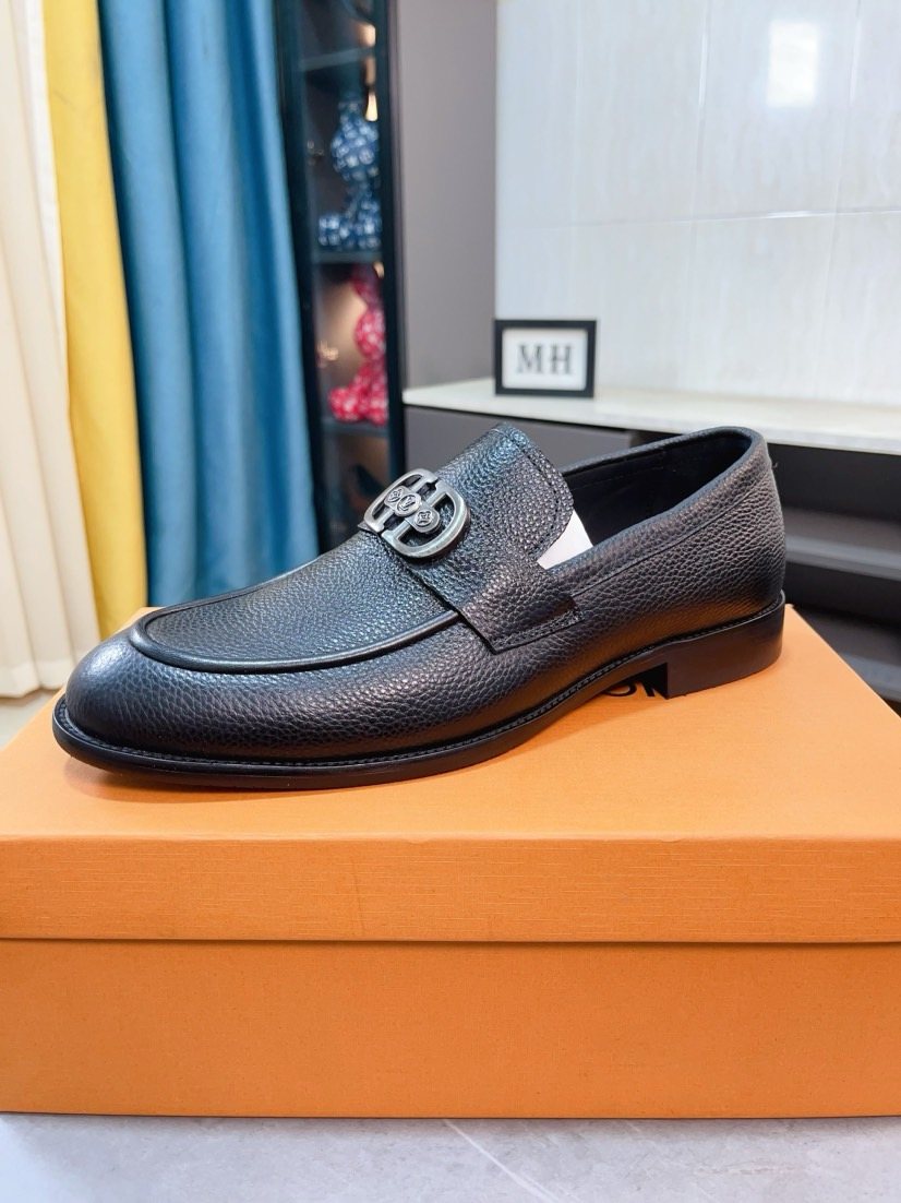 Louis Vuitton Textured Bit Loafers — front