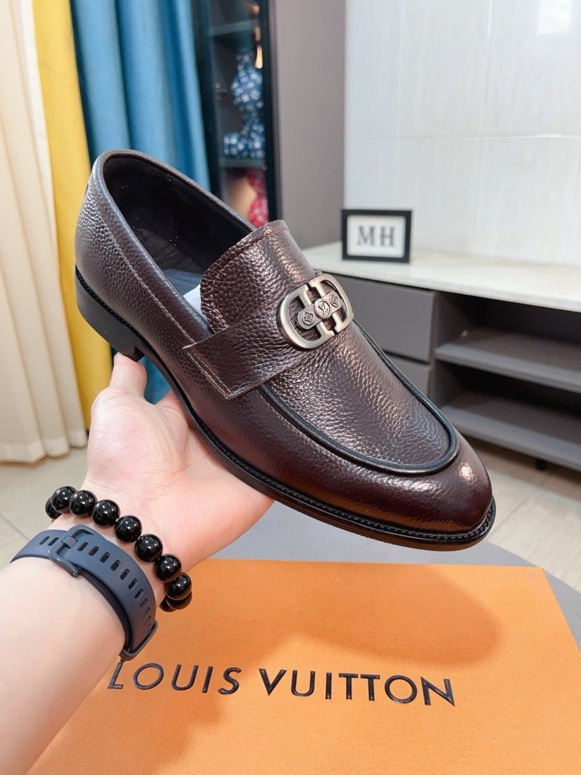 Louis Vuitton Textured Bit Loafers — front