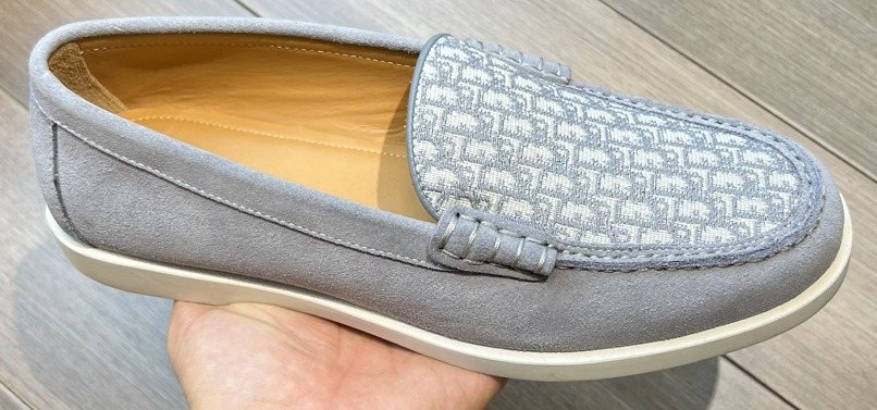 Dior Patterned Vamp Slip-On Shoes — hero