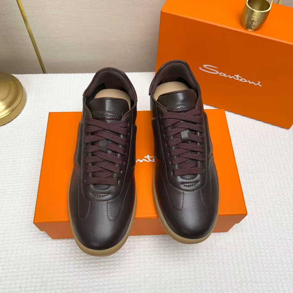 Santoni Embossed Low-Top Sneakers — front