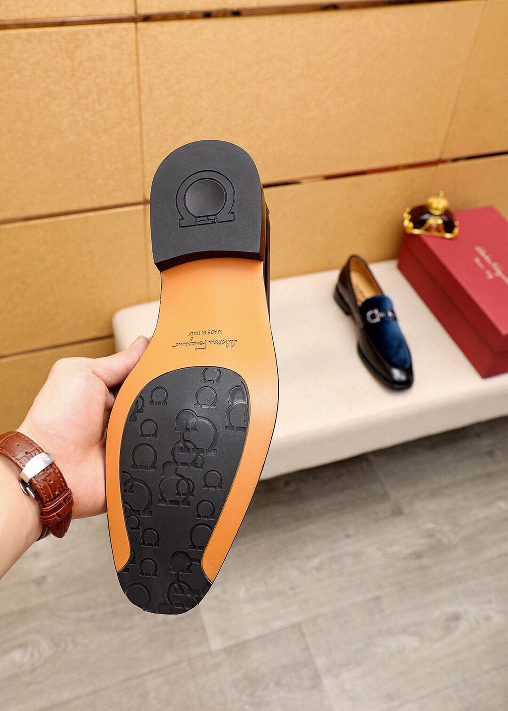 Ferragamo Metal Bit Loafers — detail