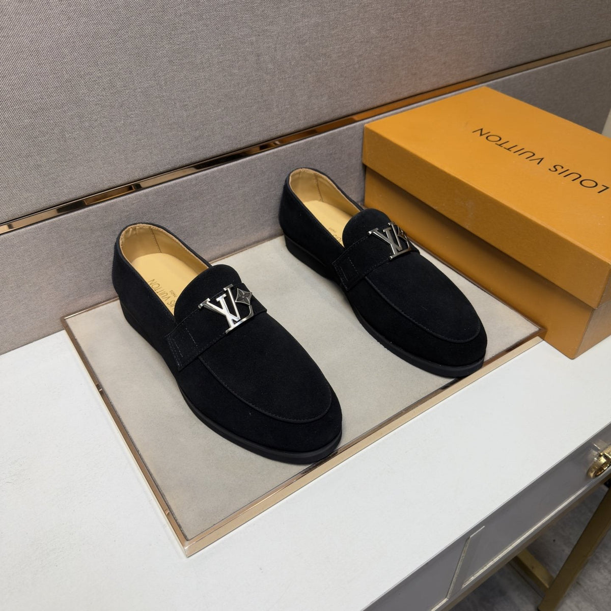 Louis Vuitton Metal-Accent Slip-On Loafers — hero