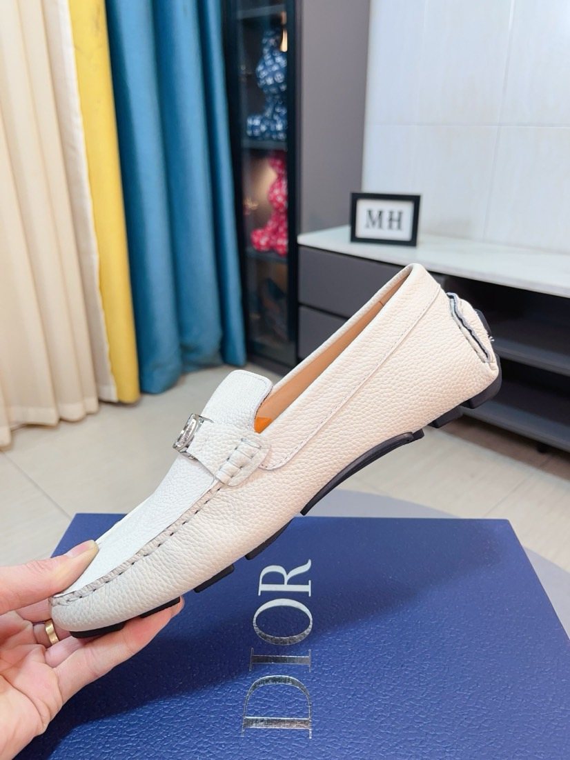Men’s Textured Metal-Trim Loafers — side