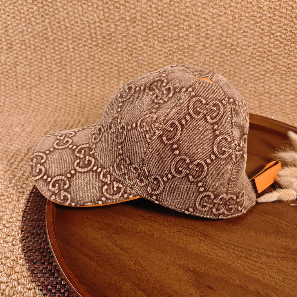GUCCI Denim Baseball Cap（Gold）